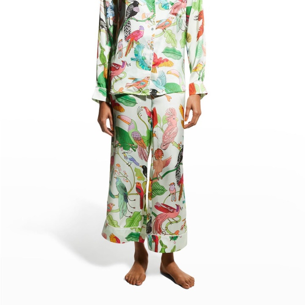 Karen Mabon, Birds of a Feather, Satin Pajama Pants ONLY.